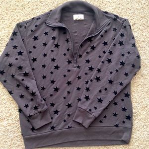 Half zip signature soft sweatshirt star pattern
